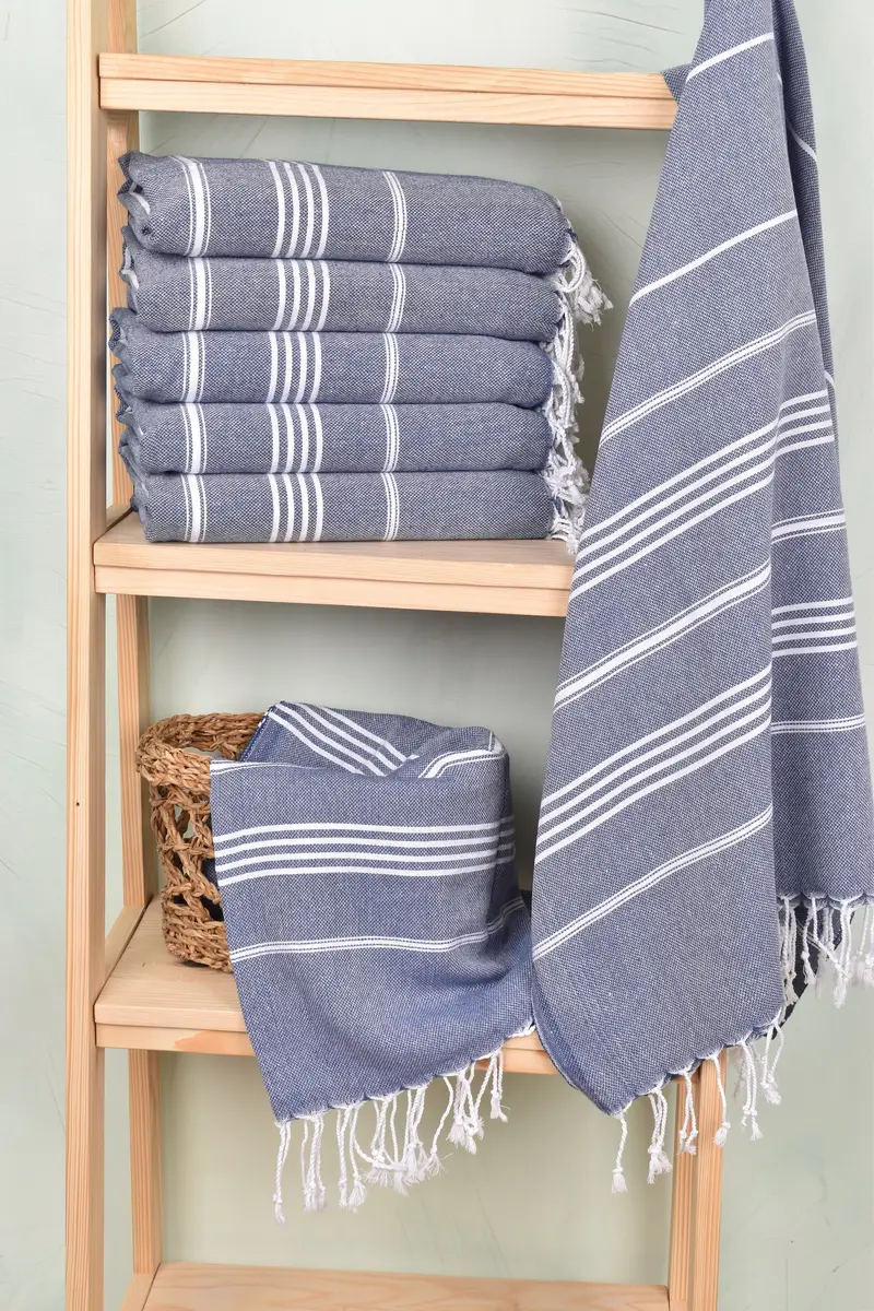 Bridal Shower Gift, Custom Wedding Towel, Handmade Gift, Bride Gift, Gifts For Him, Spa Gift Towel, Custom Beach Towels, 70x40 Cotton Striped Towel - 3