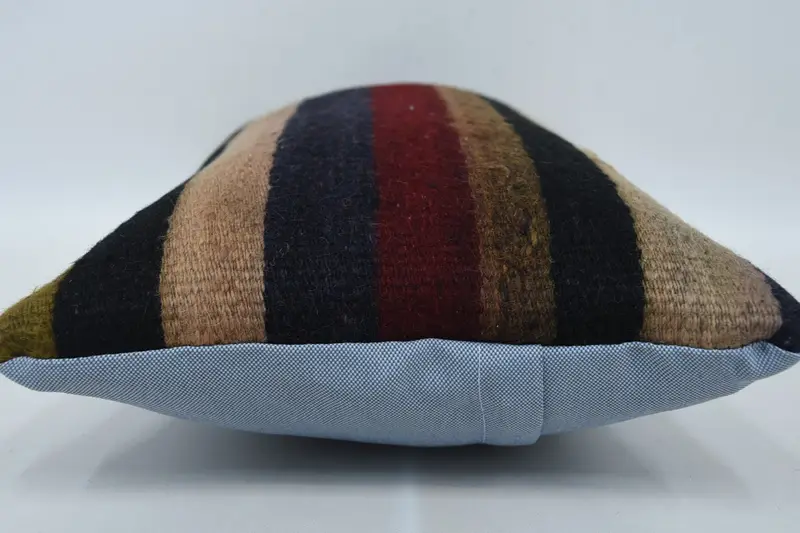 Home Decor Pillow, Vintage Kilim Pillow, 12x20 Brown Pillow, Cotton Pillow Case, Vintage Pillow, Nomadic Cushion, Pillow Sham - 5
