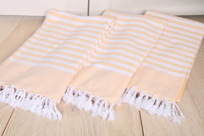 Turkish Beach Towel Bulk, Best Friend Gift, Holiday Towel, Custom Wedding Gift, Organic Turkish towel, Embroidery Towels, 68x40 Cotton Striped Towel - 6