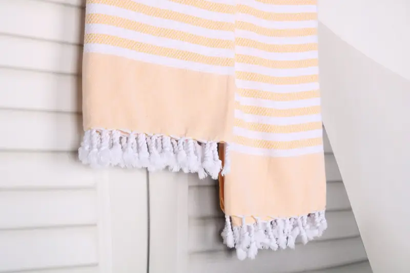 Turkish Beach Towel Bulk, Best Friend Gift, Holiday Towel, Custom Wedding Gift, Organic Turkish towel, Embroidery Towels, 68x40 Cotton Striped Towel - 8