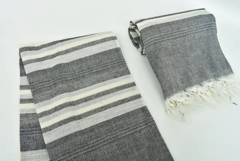 Baby Boy Gift, 68x40 Cotton Striped Towel, Bridal Shower Gift, Luxury towel, Housewarming Gift, Turkish beach towel with fringe, Beach Wedding Favor - 7