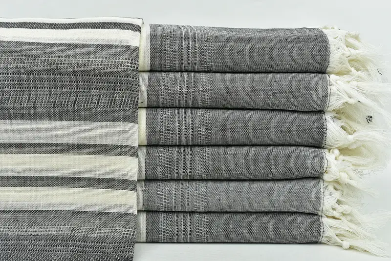 Baby Boy Gift, 68x40 Cotton Striped Towel, Bridal Shower Gift, Luxury towel, Housewarming Gift, Turkish beach towel with fringe, Beach Wedding Favor - 1