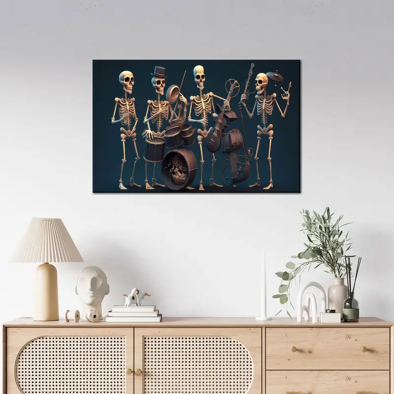 Modern Abstract Skull Canvas: Elevate Your Man Cave or Game Room