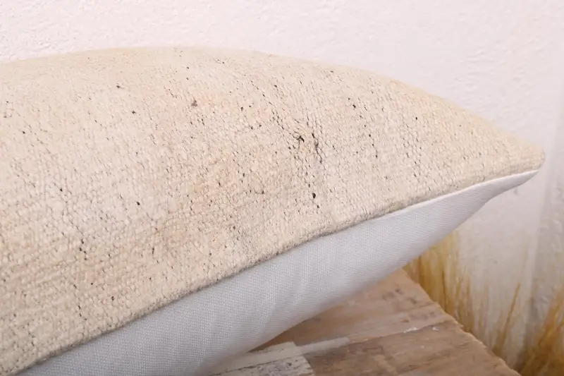 Pillow for Couch, Handmade Throw Pillow Sham, Pillow Cover, 12x24 Beige Cushion Case, Authentic Cushion, Throw Kilim Pillow, Turkish Kilim Pillow - 6