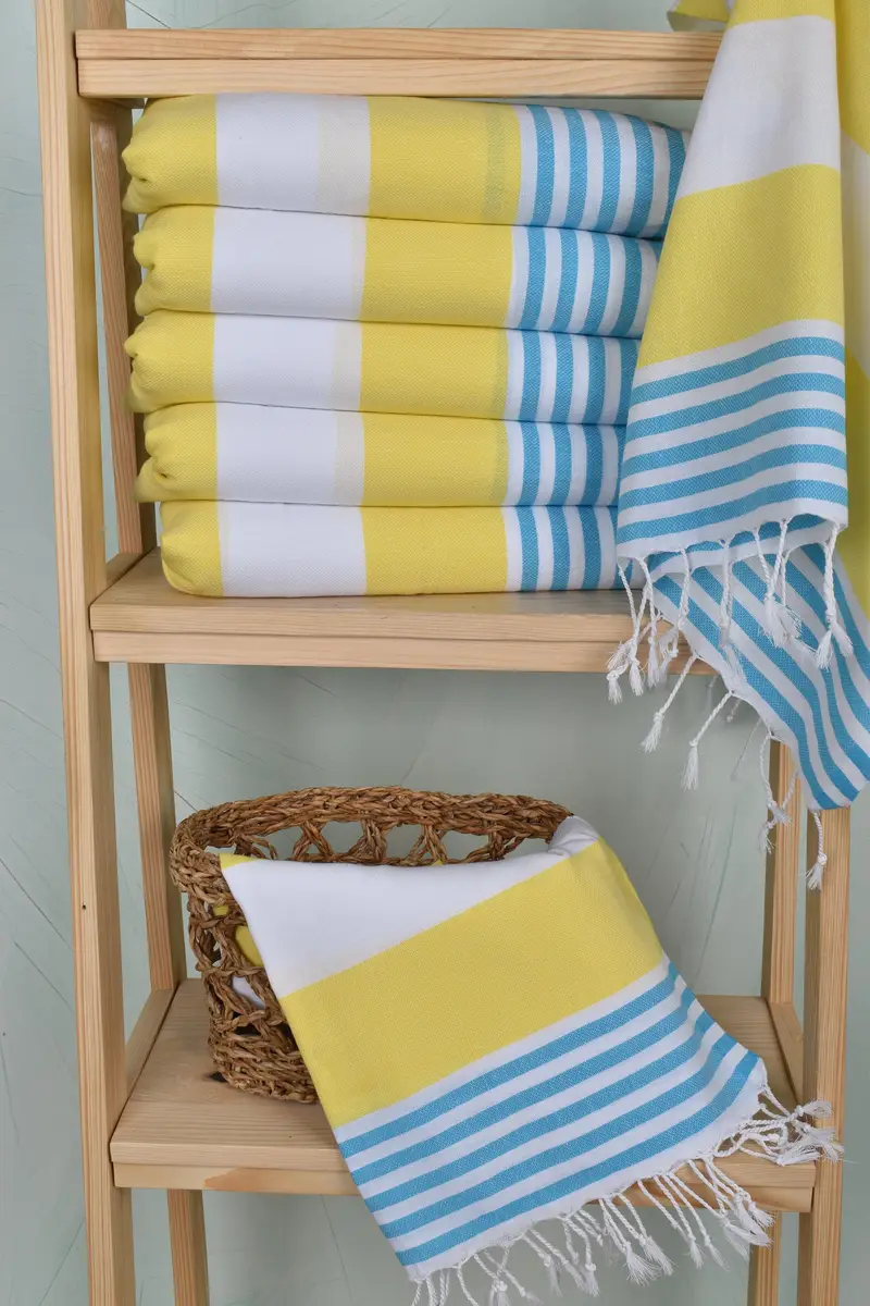 Personalized Dish Towel, Monogram Hand Towel, Turkish Towel Hand Towel, Spa Towel, 40x24 Cotton Striped Towel, Gift For Bride, Bridal Shower Favors - 3