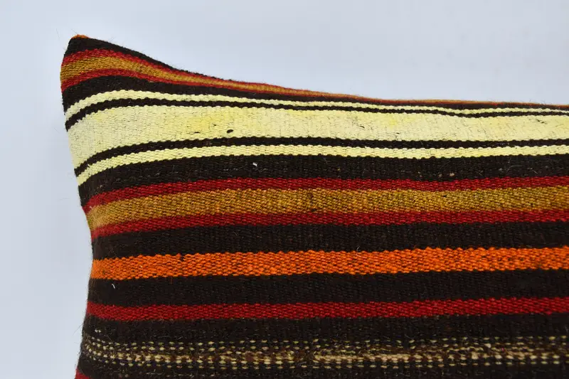 Boho Pillow Sham Cover, Pillow for Couch, Pillow Cover, 16x36 Red Pillow, Natural Pillow Case, Southwestern Cushion Case, Kilim Pillow - 2