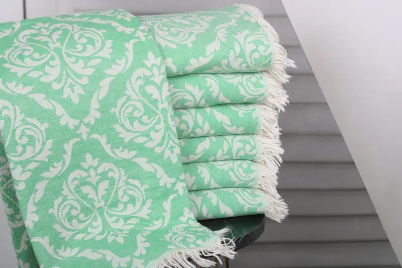 Beach Size Towel, Housewarming Gift, Christmas Gift, Family Gift Basket, 68x36 Cotton Baroque Towel, Bridesmaid Gift Towel, Bachelorette Party Gifts - 2