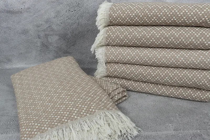 Monogram Blanket, Custom Blanket, 76x68 Cotton Herringbone Towel, Gift For Her, Oversized Beach Towel, Turkish Tablecloth, Bachelorette Gifts - 2