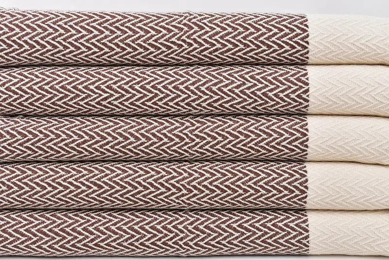 34x18 Cotton Zigzag Design Towel, Personalized Dish Towel, Personalized Kitchen Towel, Turkish Towel Hand Towel, Gift For Him, Bridal Shower Favor - 2
