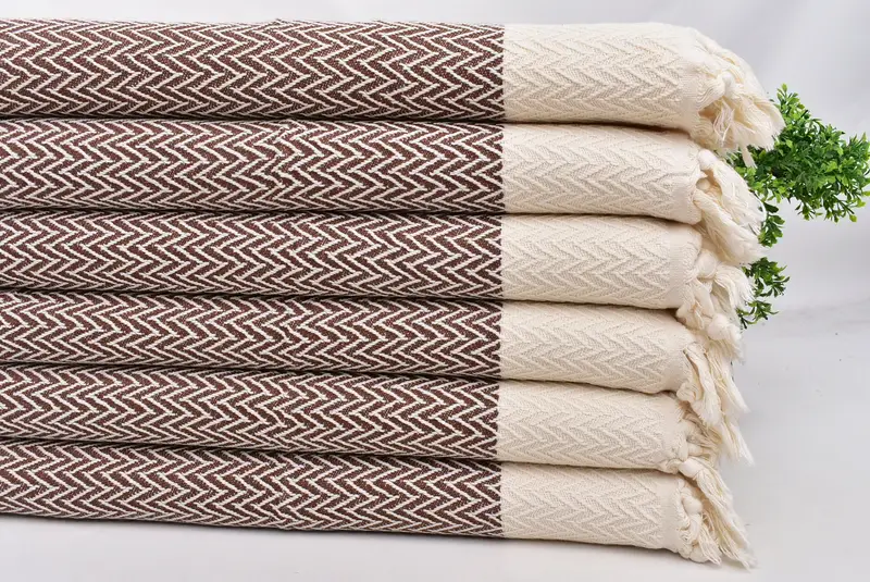 34x18 Cotton Zigzag Design Towel, Personalized Dish Towel, Personalized Kitchen Towel, Turkish Towel Hand Towel, Gift For Him, Bridal Shower Favor - 3