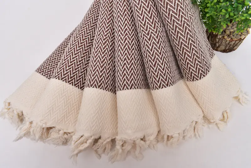 34x18 Cotton Zigzag Design Towel, Personalized Dish Towel, Personalized Kitchen Towel, Turkish Towel Hand Towel, Gift For Him, Bridal Shower Favor - 4