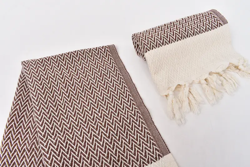 34x18 Cotton Zigzag Design Towel, Personalized Dish Towel, Personalized Kitchen Towel, Turkish Towel Hand Towel, Gift For Him, Bridal Shower Favor - 7
