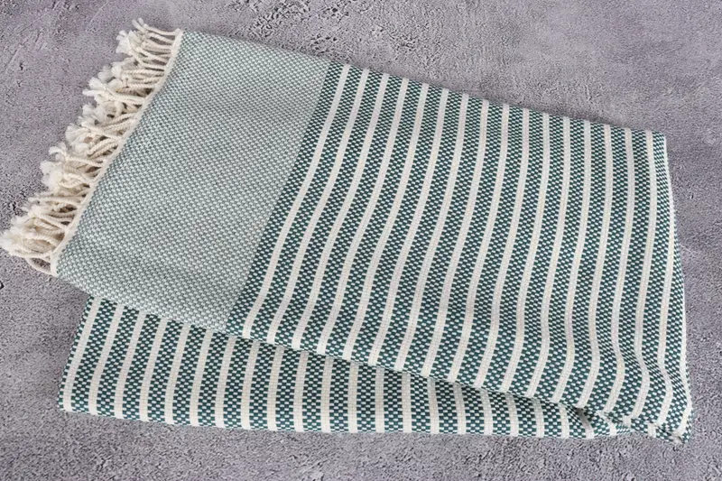 76x40 Cotton Striped Towel, Bridal Shower Favor, Organic Turkish towel, Wedding Favors, Turkish beach towel, Beach Wedding Favor, Cute Beach Towel - 6