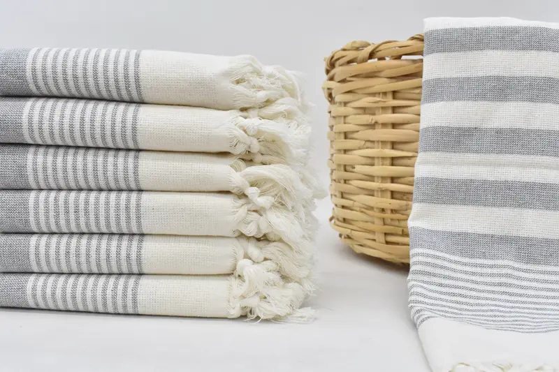 Dark Gray Hand Towel Cotton, Turkish Hand Towel, 36x18