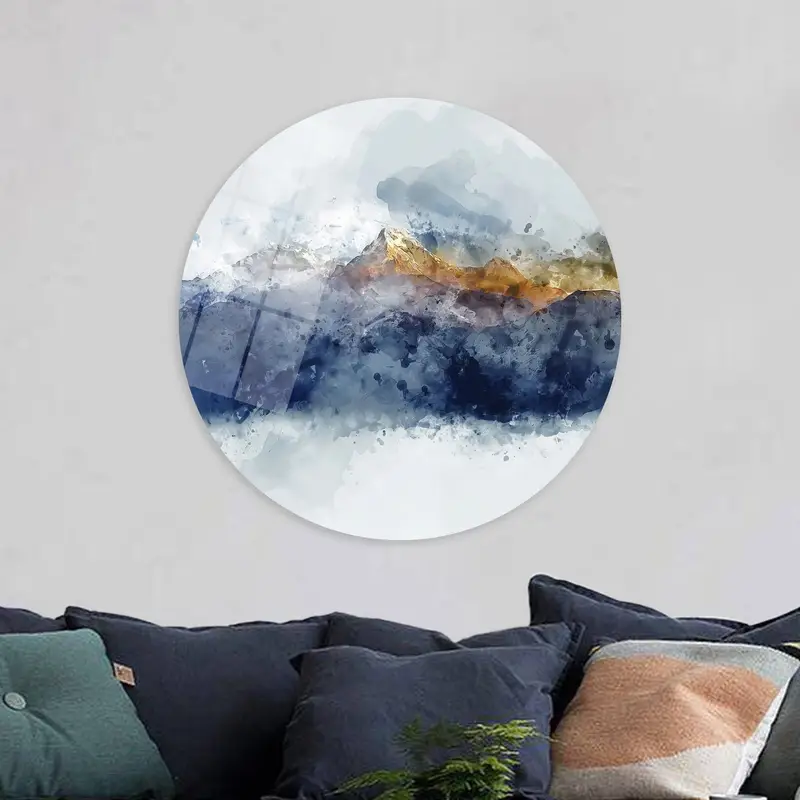 Modern Abstract Mountain Landscape Printed Canvas - Contemporary Decor
