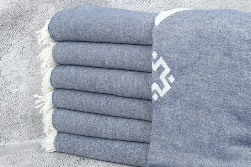 Monogram Turkish Towel, Personalized Wedding Gift, Beach Towel Monogram, Custom Gifts, 70x40 Cotton Geometric Towel, Bachelorette Party Decorations - 1