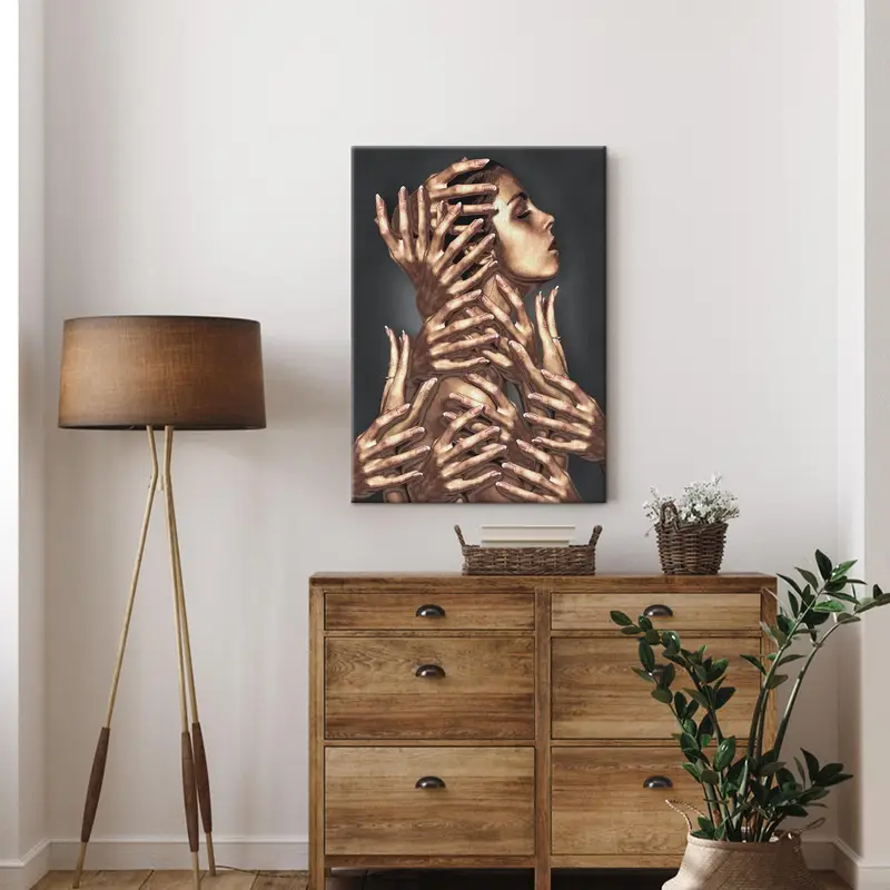 Abstract Woman Art, Woman Canvas Art, Abstract Wall Decor, Surreal Canvas Art, Trendy Canvas Art, Modern Canvas Art, Living Room Art - 2