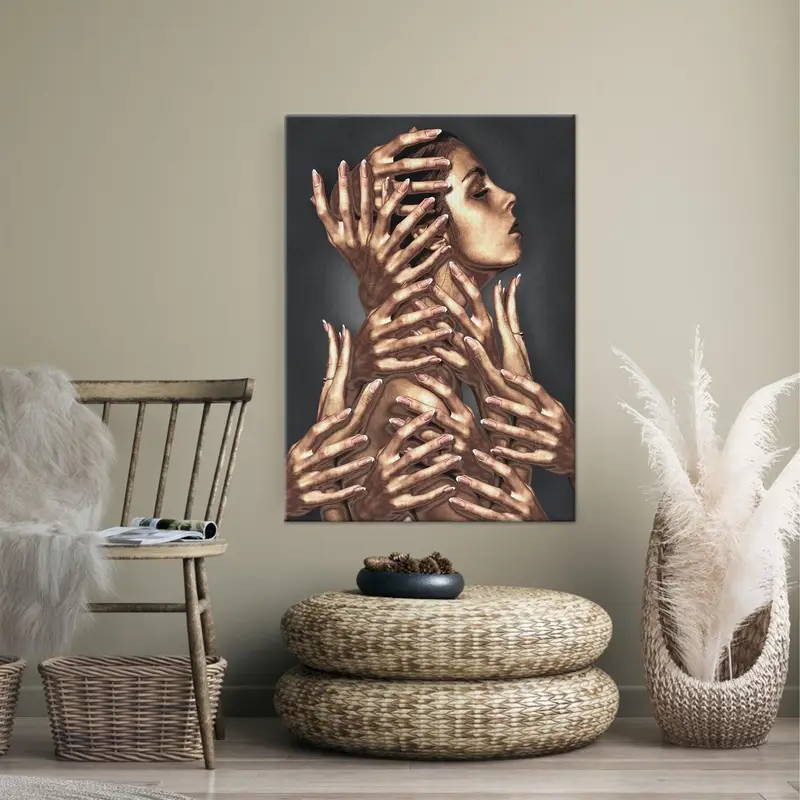 Abstract Woman Art, Woman Canvas Art, Abstract Wall Decor, Surreal Canvas Art, Trendy Canvas Art, Modern Canvas Art, Living Room Art - 3
