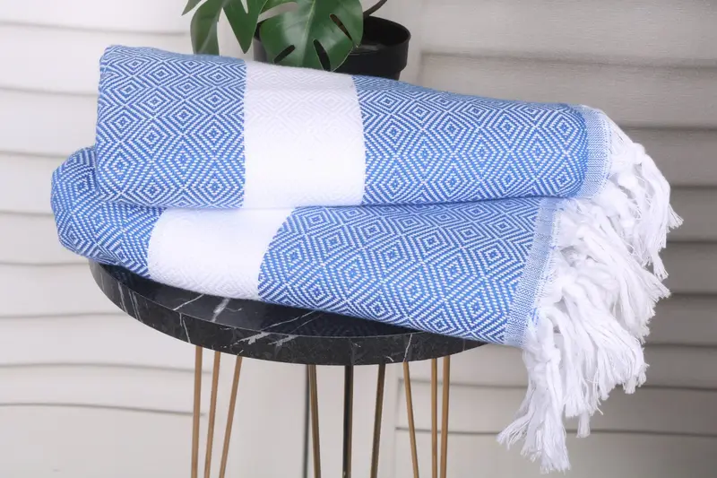 Pool Towels, 70x40 Cotton Diamond Towel, Wedding Shower Gift, Housewarming Gift, Peshtemal Towel, Beach Theme Bachelorette Party Gifts, Wedding Gift - 3
