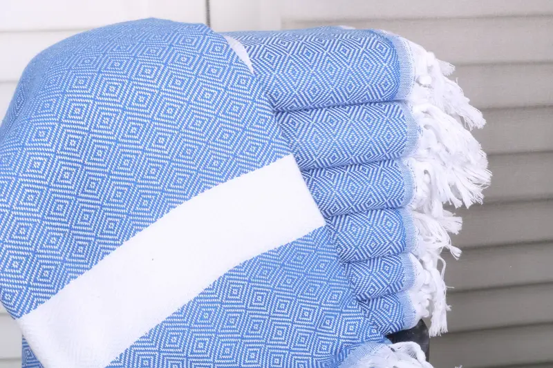 Pool Towels, 70x40 Cotton Diamond Towel, Wedding Shower Gift, Housewarming Gift, Peshtemal Towel, Beach Theme Bachelorette Party Gifts, Wedding Gift - 1
