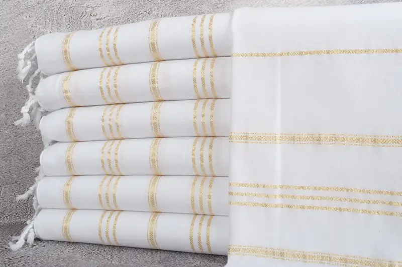 Turkish Tea Towels, Yellow Striped Dishcloth, 24x36 Inches Embroidered Towel