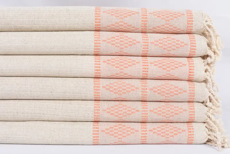 Bathroom Towels, Employee Gifts, Halloween Bachelorette Party Favors, 40x20 Linen Kilim Design Towel, Turkish Hand Towel, Personalized Kitchen Towel - 3