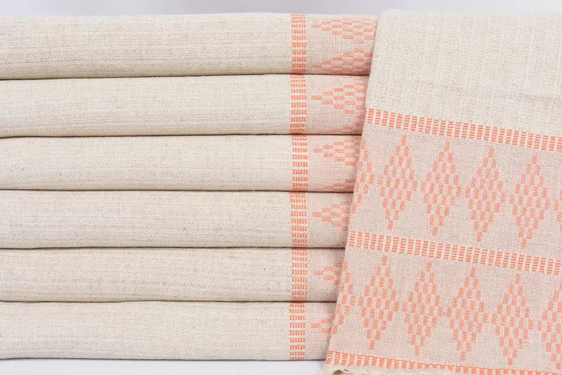 Bathroom Towels, Employee Gifts, Halloween Bachelorette Party Favors, 40x20 Linen Kilim Design Towel, Turkish Hand Towel, Personalized Kitchen Towel - 2