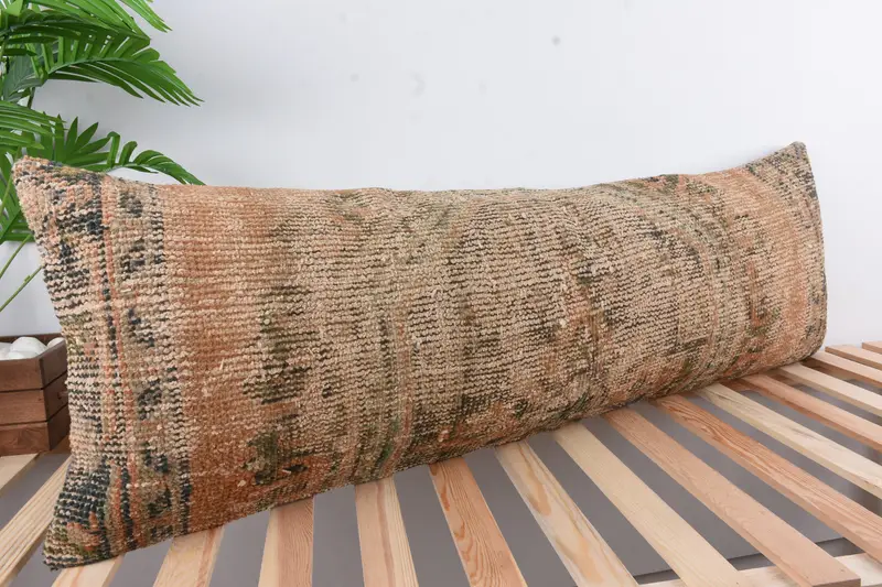 16x48 Red Cushion Cover, Accent Cushion Case, Boho Pillow, Vintage Kilim Pillow Pillow Case, Home Decor Pillow, Cushion Case, Antique Pillows - 4