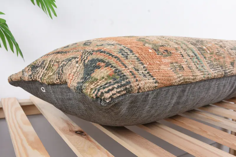 16x48 Red Cushion Cover, Accent Cushion Case, Boho Pillow, Vintage Kilim Pillow Pillow Case, Home Decor Pillow, Cushion Case, Antique Pillows - 6