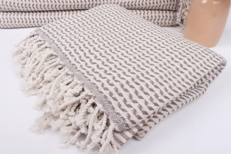 70x40 Cotton Diamond Towel, Bridesmaid Gift, Peshtemal Towel USA, Wedding Favors, Beach Towel Bulk, Christmas Favors, Family Gift Basket, Spa Towel - 5