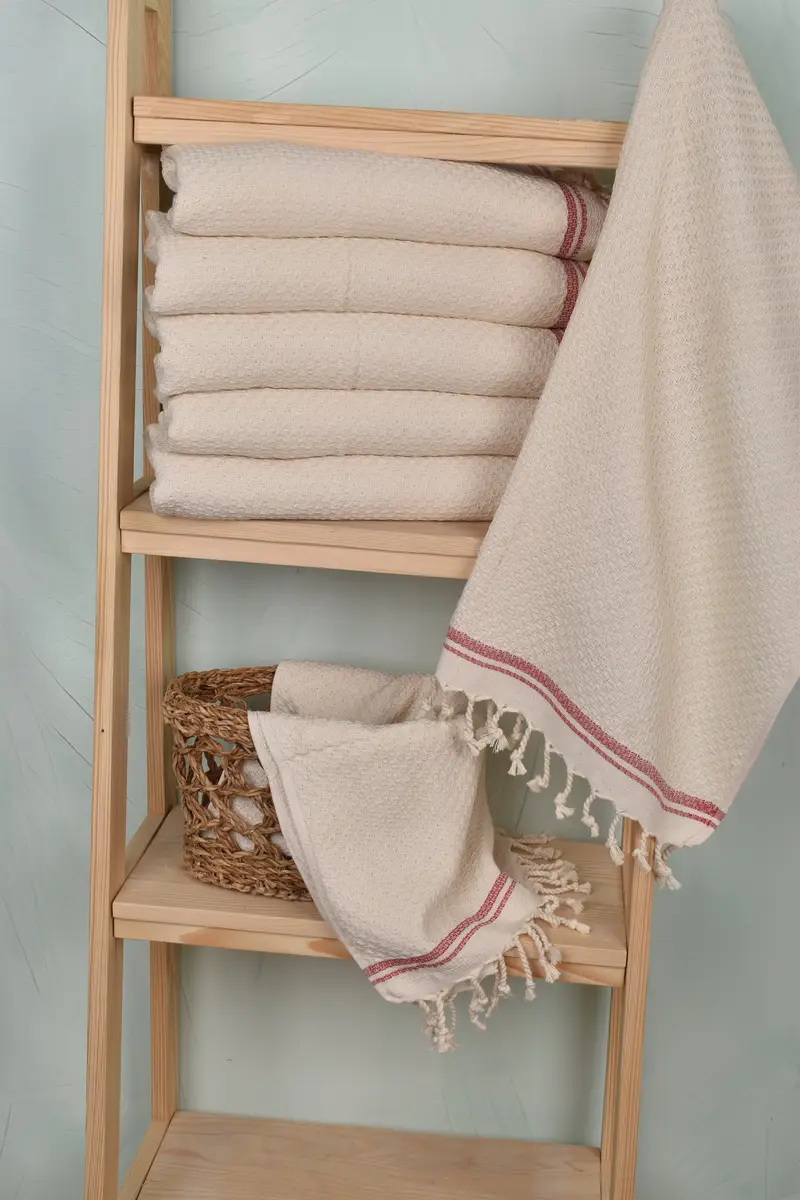 38x18 Cotton Striped Towel, Personalized Dish Towel, Turkish Towel Hand Towel, Personalized Kitchen Towel, Custom Wedding Gifts, Christmas Favors - 3