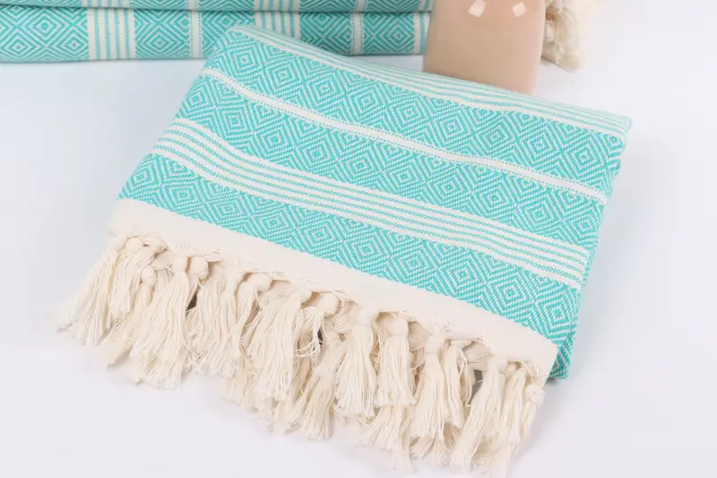Bachelorette Party Gifts For Bride, Home Gift, Sand-free towel, Peshtemal Towel, Peshtemal Towel USA, 70x38 Cotton Diamond Towel, Cotton towel - 5