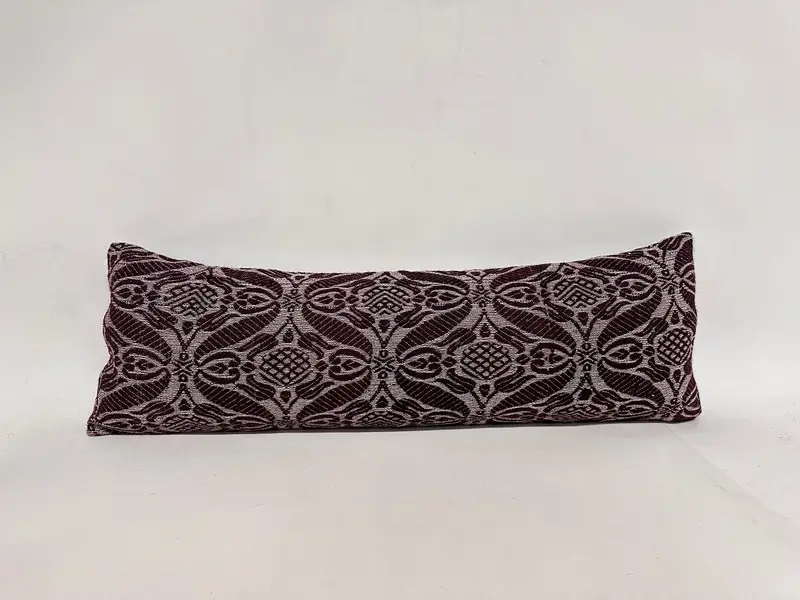 12x36 Black Cushion Cover, Pillow Case, Interior Designer Pillow, Handmade Throw Pillow, Boho Pillow, Turkish Bench Pillow Cover, Gift Pillow - 1