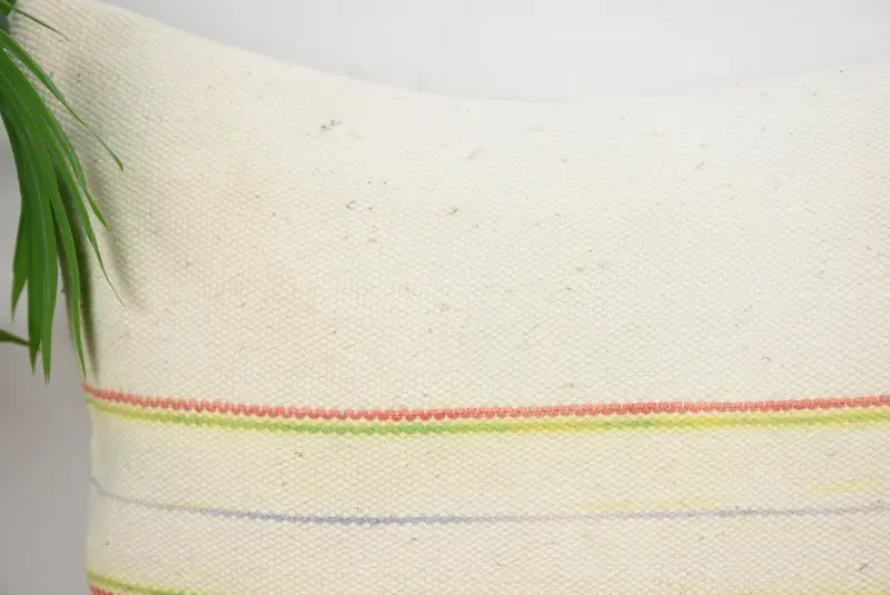 Kilim Pillow Cover, Cushion Cover, Kilim Cushion Sham, Handmade Kilim Cushion, 14x14 White Pillow, Personalized Gift Pillow Pillow Sham - 2
