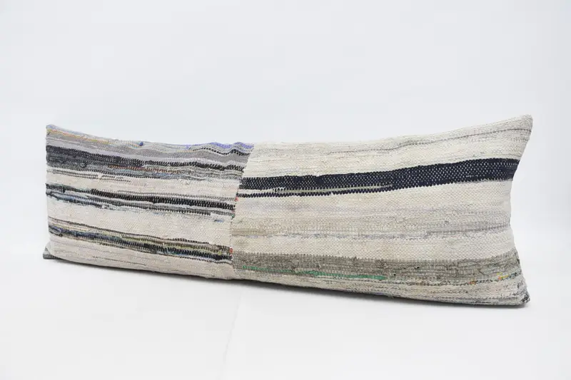 Kilim Pillow Cover, Tribal Pillow Case, 16x48 Beige Cushion, Kilim Cushion Sham, Pillow for Sofa, Pillow Cover, Pastel Pillow Cover - 4