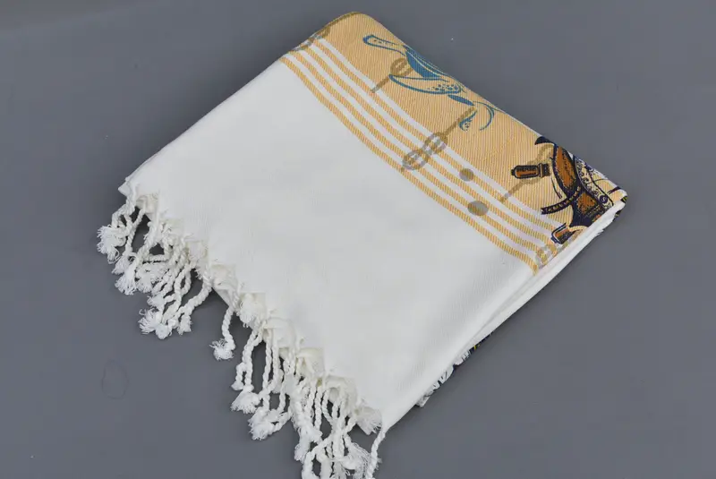 Handmade Gift, Turkish beach towel, Memorial Gift, Bachelorette Party Gifts Bridesmaids, 70x40 Cotton Lighthouse Design Towel, Peshtemal Towel USA - 6