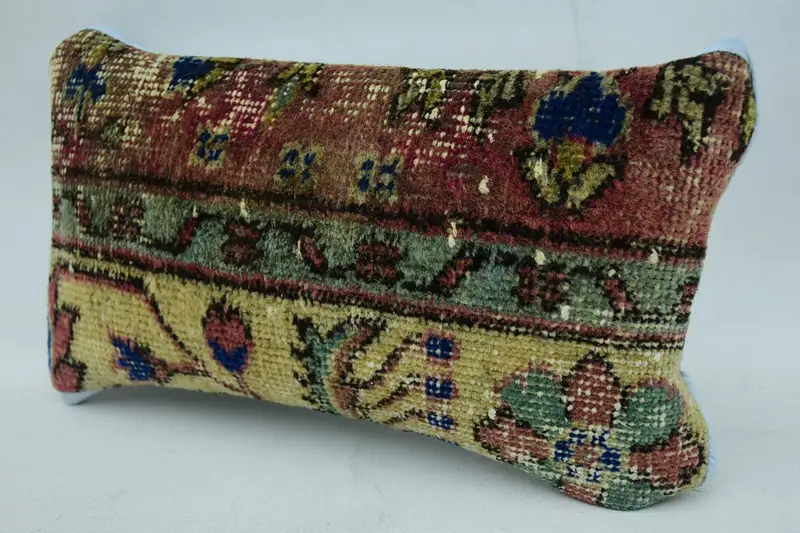 Kilim Cushion Sham, 8x16 Red Pillow Sham, Neutral Throw Pillow, Home Decor Pillow, Cushion Case, Custom Pillow Sham, Pillow for Sofa - 3