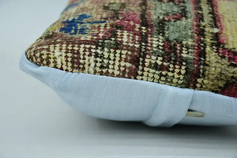 Kilim Cushion Sham, 8x16 Red Pillow Sham, Neutral Throw Pillow, Home Decor Pillow, Cushion Case, Custom Pillow Sham, Pillow for Sofa - 5