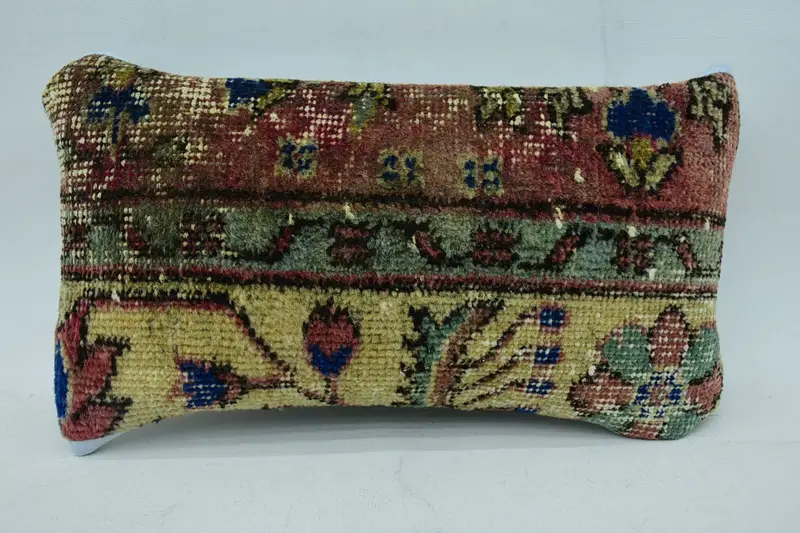 Kilim Cushion Sham, 8x16 Red Pillow Sham, Neutral Throw Pillow, Home Decor Pillow, Cushion Case, Custom Pillow Sham, Pillow for Sofa - 4