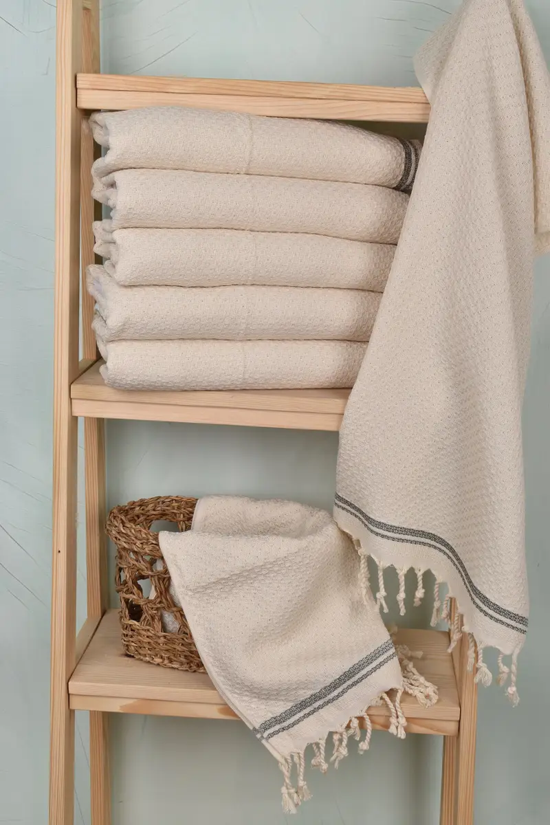 38x18 Cotton Striped Towel, Boyfriend Gift, Personalized Kitchen Towel, Personalized Gift, Small Bath Towels, Best Wedding Gift, Employee Gifts - 3