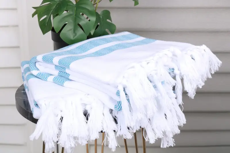 70x40 Cotton Herringbone Towel, Soft and absorbent Turkish towel, Quick-dry peshtemal, Beach Towel Gift, Absorbent Turkish towel, Gift For Coworker - 3