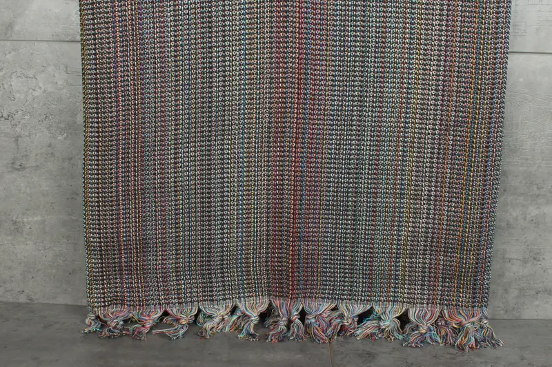 Woven Throw Blanket, Throw Blanket, 90x88 Cotton Colorful Diamond Towel, Gift For Best Friend, Gift For Wedding Day, Boho Throw Blankets - 8