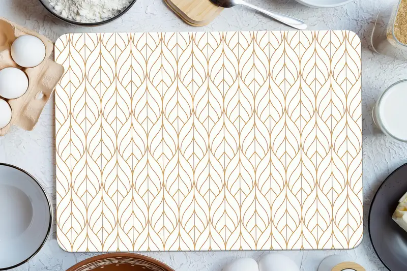 黄金の抽象的なパターンのガラスのまな板、モダンなキッチンの必需品