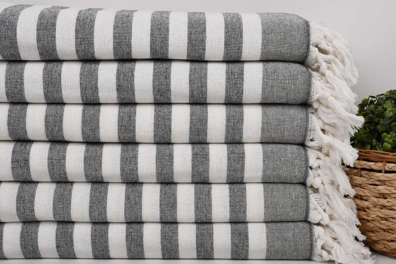 Bachelorette Gifts, 68x40 Cotton Striped Terry Towel, Valentines Day Gift For Him, Peshtemal Towel USA, Personalized Beach Towel, Peshtemal Towel - 2