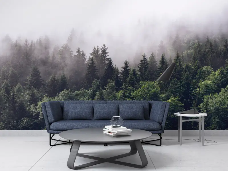 Custom Wall Paper, 3d Wall Paper, View Wall Painting, Misty Mountain View, Paper Wall Art, Farmhouse Wall Mural, Nature Landscape Wall Paint - 9