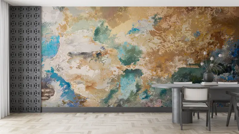 Brown Wall Poster,3d Wall Paper,Modern Wall Paper,Earth Tone Wall Art,Custom Wall Paper,Earth Tones Wall Mural, - 4