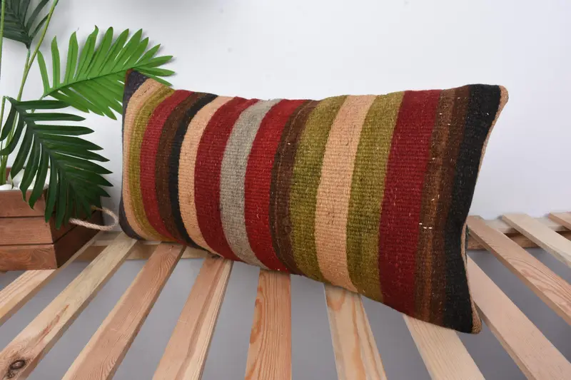 Kissen für Couch, Kissenabdeckung, Ikat -Kissengehäuse, orientalisches Kissen, 12x24 Green Pillow Hülle, quadratisches Wurfkissen, Geschenkkissen, Kilimkissen werfen - 4