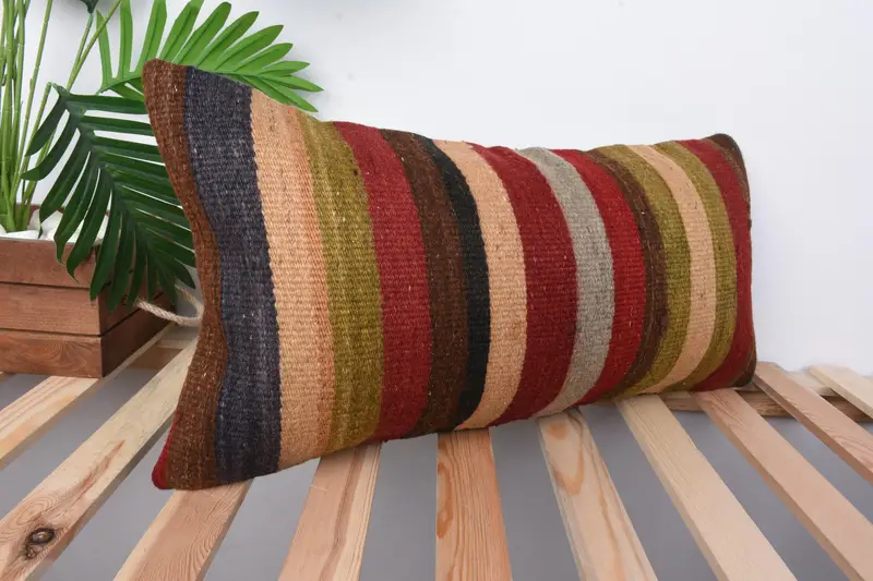 Kissen für Couch, Kissenabdeckung, Ikat -Kissengehäuse, orientalisches Kissen, 12x24 Green Pillow Hülle, quadratisches Wurfkissen, Geschenkkissen, Kilimkissen werfen - 5