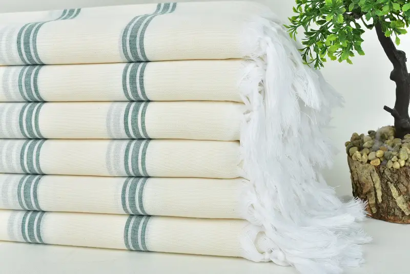 Bridesmaid Gifts, 70x40 Cotton Striped Towel, Bachelorette Towel, Monogram Beach Towel, Boyfriend Christmas Gift, Spa Towel, Gift For Her - 3