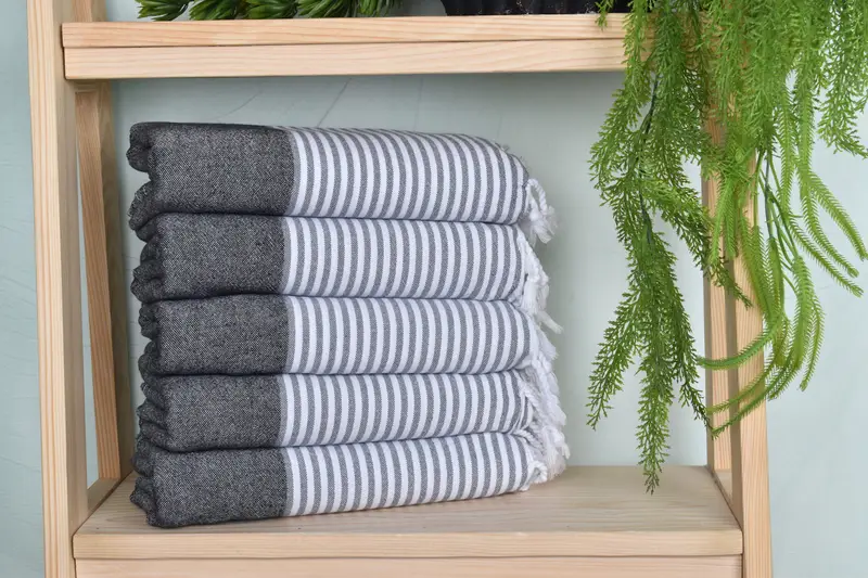 Fouta towel, Best Friend Christmas Gift, 70x40 Cotton Striped Towel, Lightweight Turkish towel, Cotton towel, Personalized Bridesmaid Beach Towel - 2